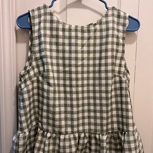 Green Checkered Tank top